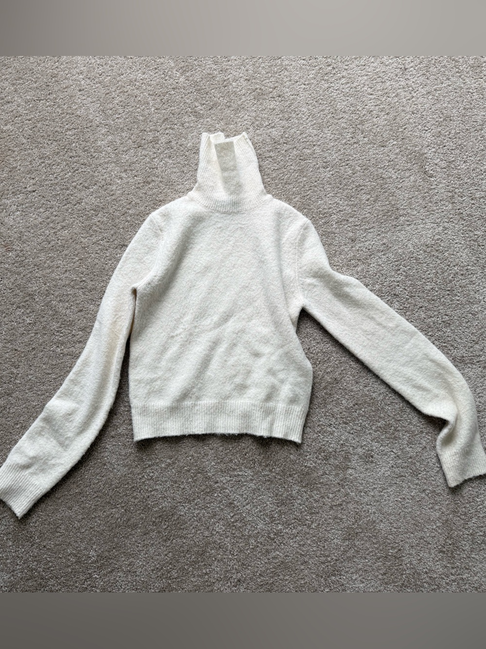 Bershka Cream Turtleneck Knit Sweater